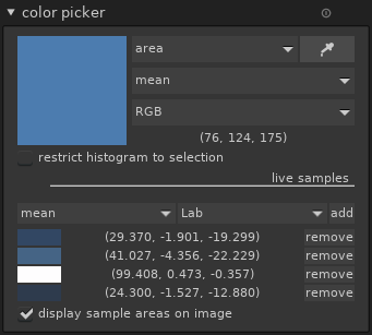 Color picker patches
