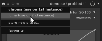 Creating an instance for a preset