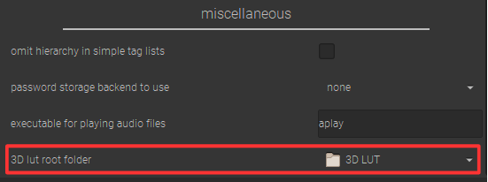 lut3d configuration folder
