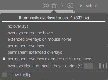 overlays modes popover menu