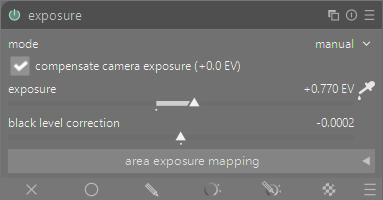 Exposure settings